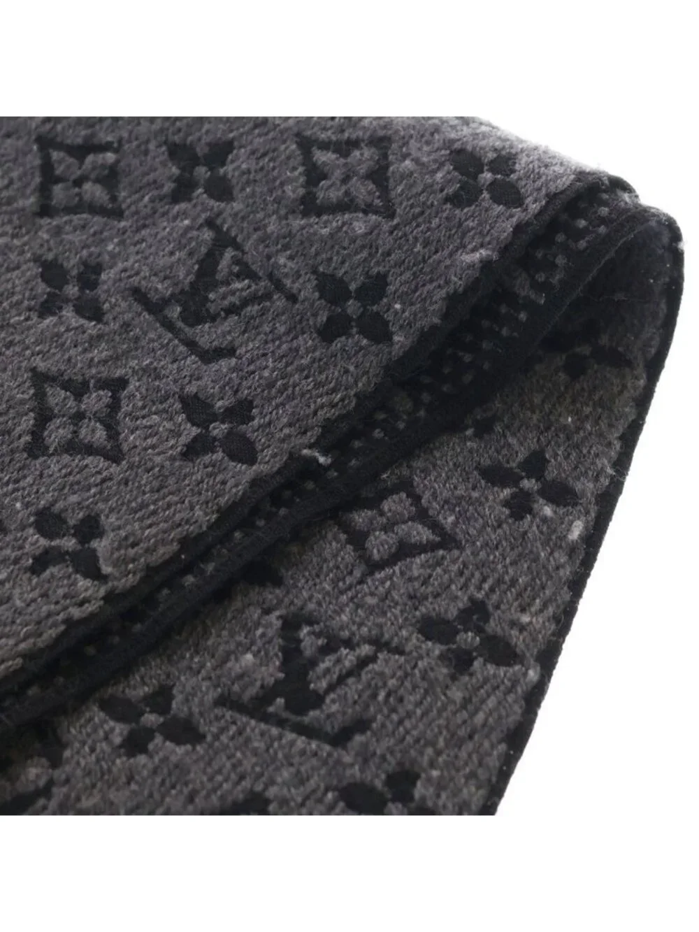 Louis Vuitton Echarpe Monogram Classic Anthracite Scarf Shawl Black